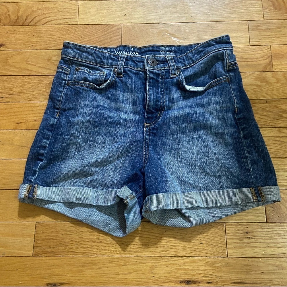 💥5/$25 Smart  set high rise denim‎ shorts in size 2